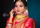 The Divine Glow of a Bengali Bride A Timeless Red & Gold Makeup Story